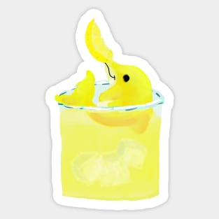 Lemonade Dolphin Sticker